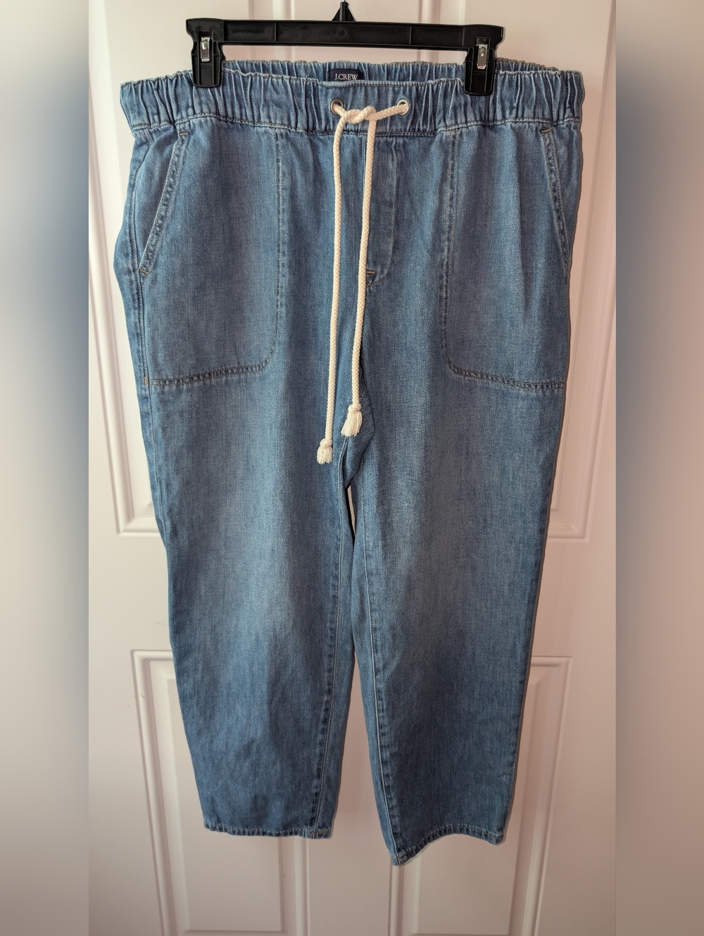 J. Crew Relaxed Drawstring Jeans Size 31 Blue EUC